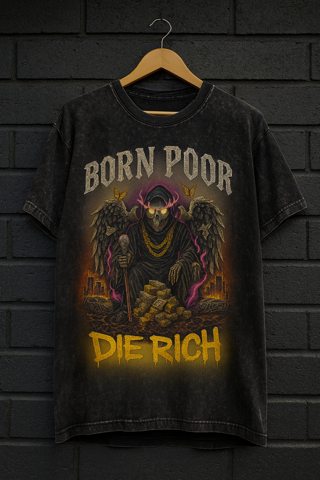 Faith in Karma – Drop 1: Born Poor Die Rich Tee